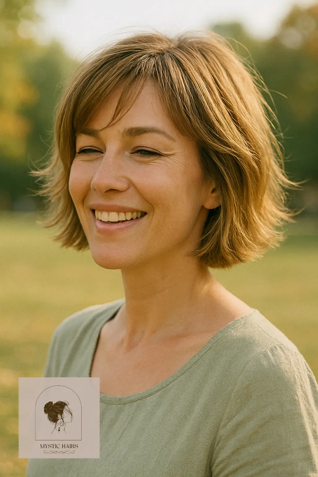 Airy Choppy Bob with Wispy Layers
