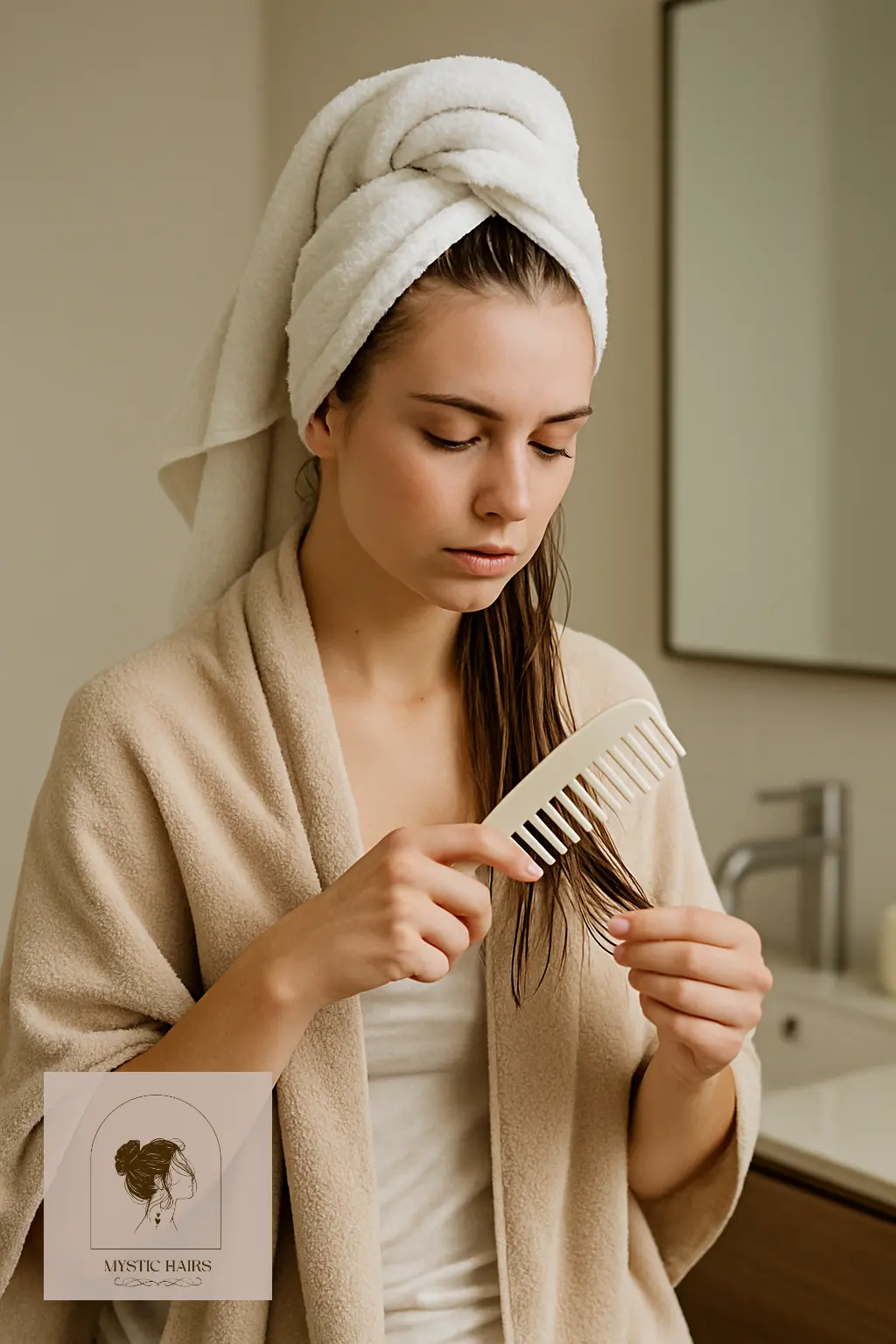 Always Use a Wide-Tooth Comb on Wet Hair