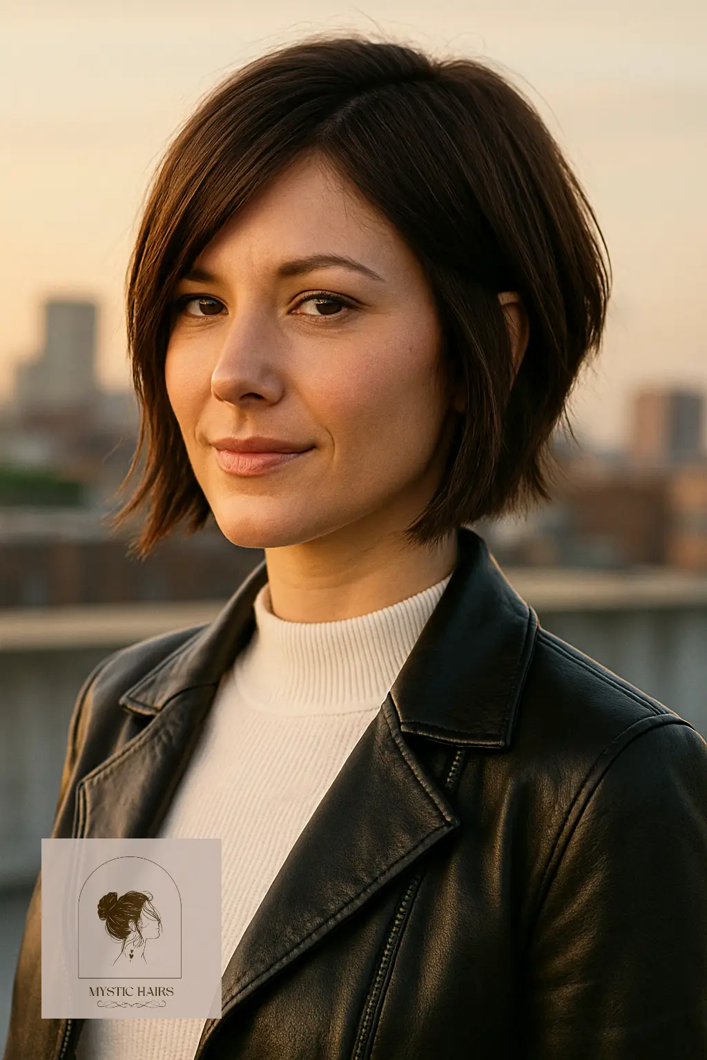 Angled Choppy Bob with Hidden Layers