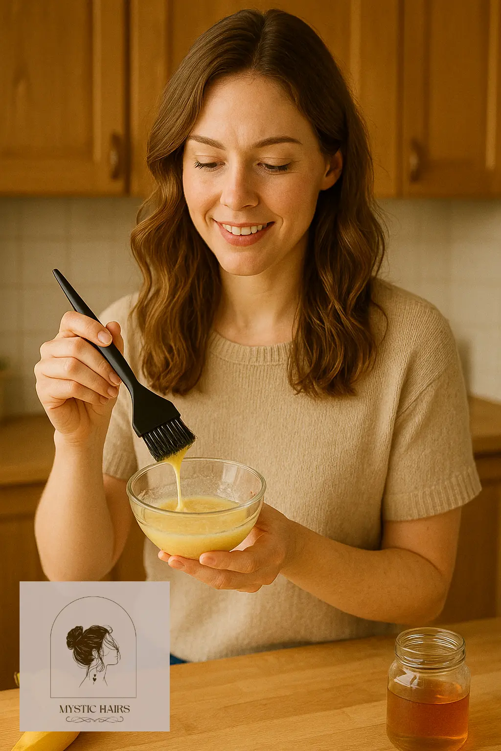 Apply Banana and Honey Hair Mask Weekly