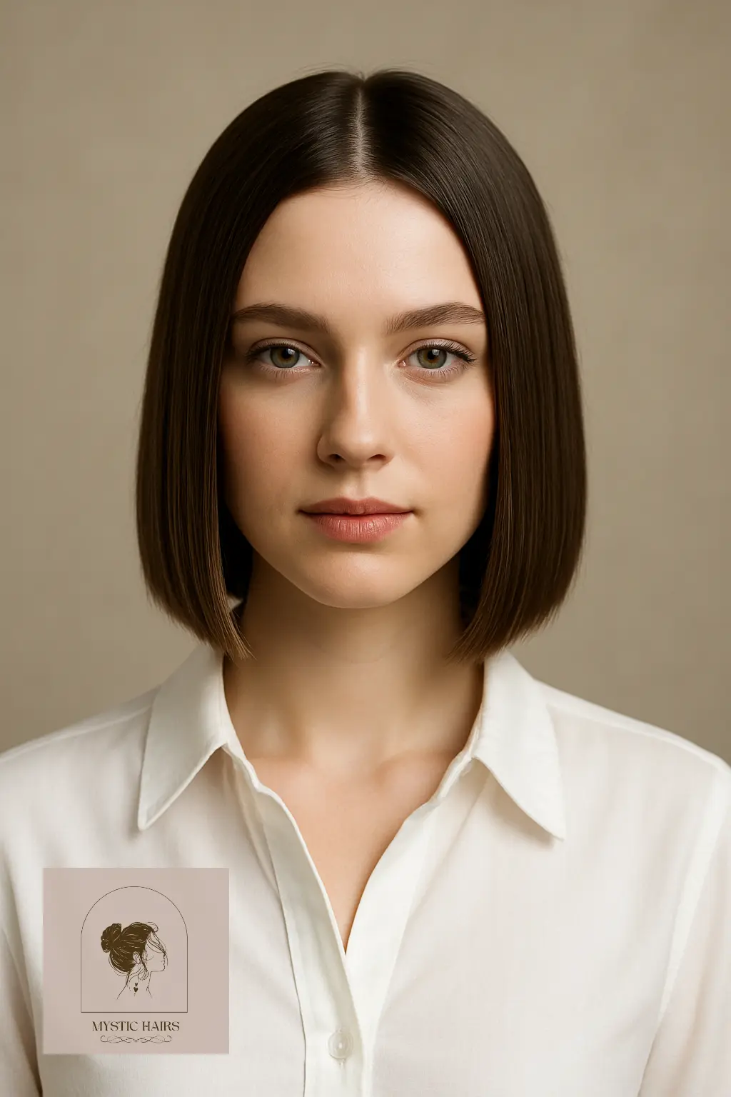 Center-Parted Blunt Bob
