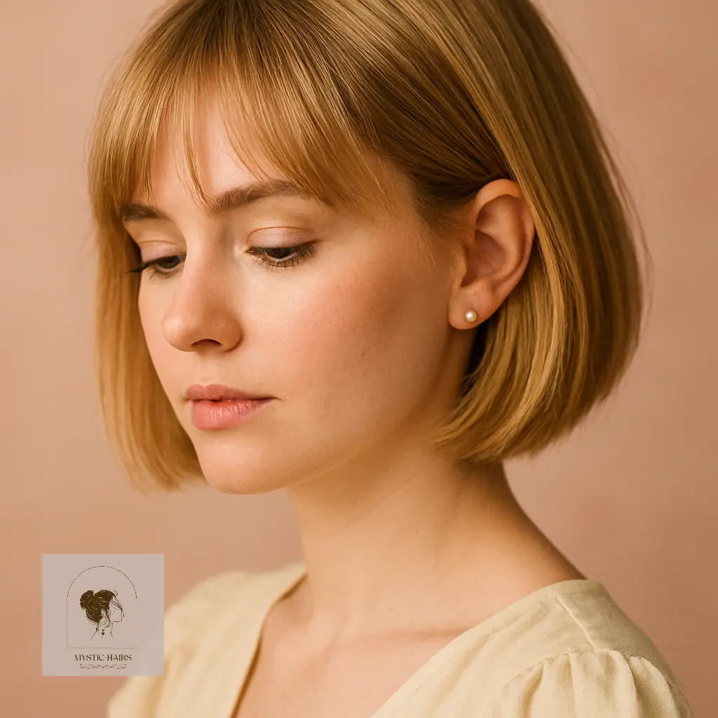 Chin-Length Bob with Wispy Bangs