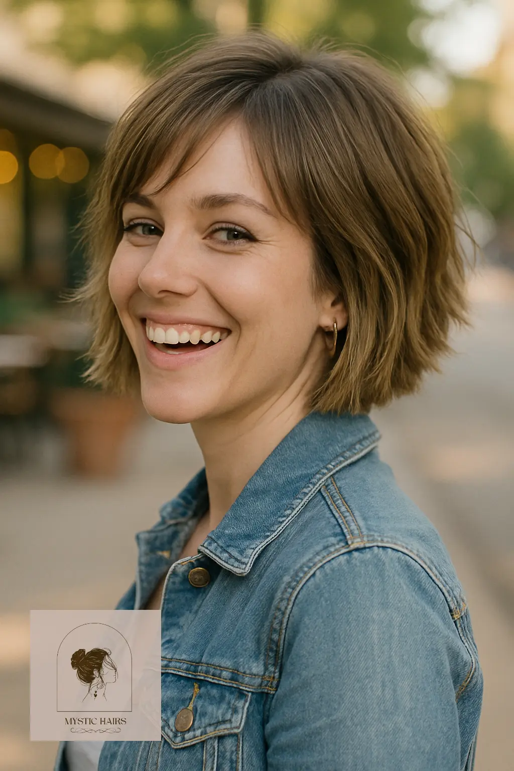 Chin-Length Choppy Bob with Layers