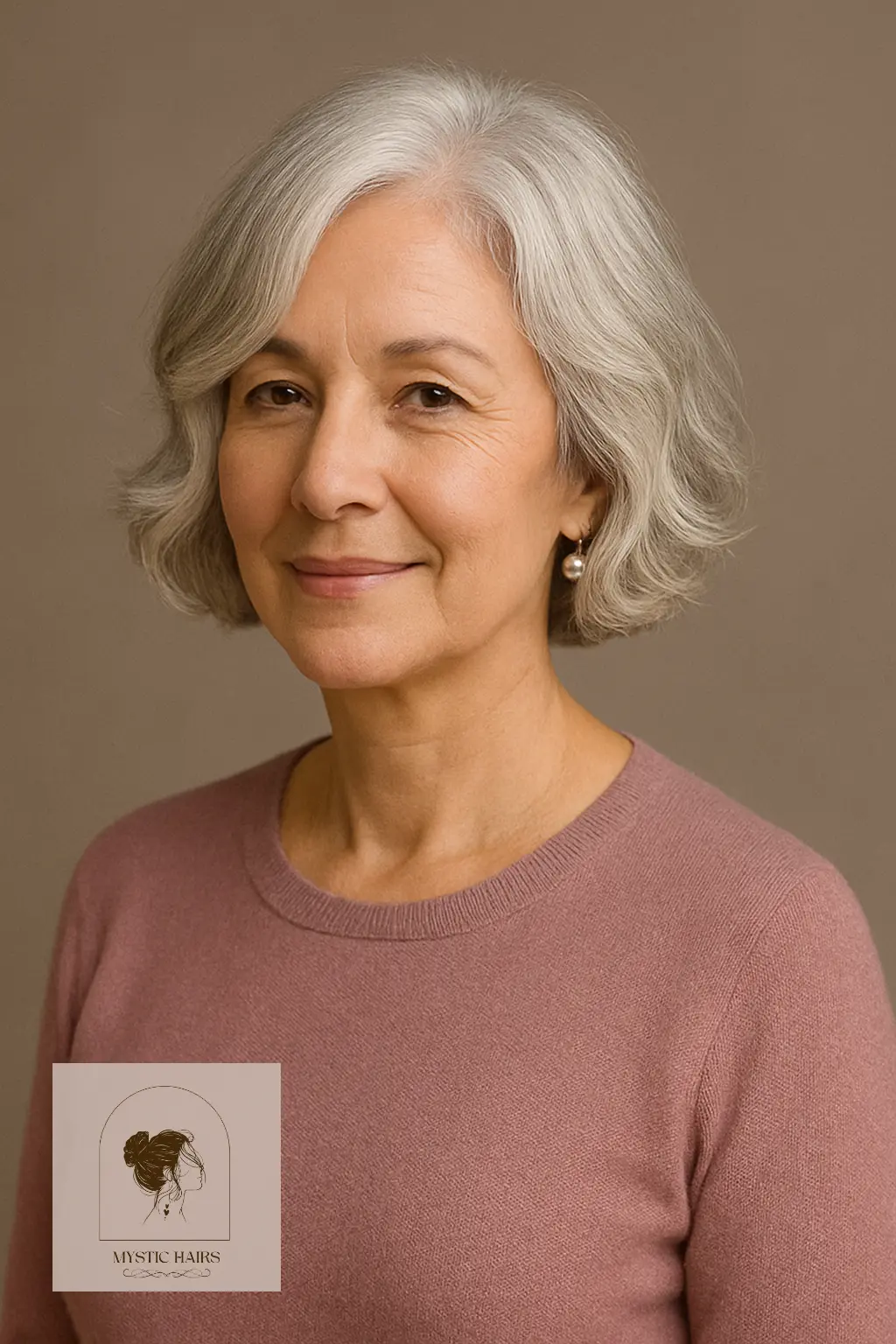 Chin-Length Wavy Silver Bob