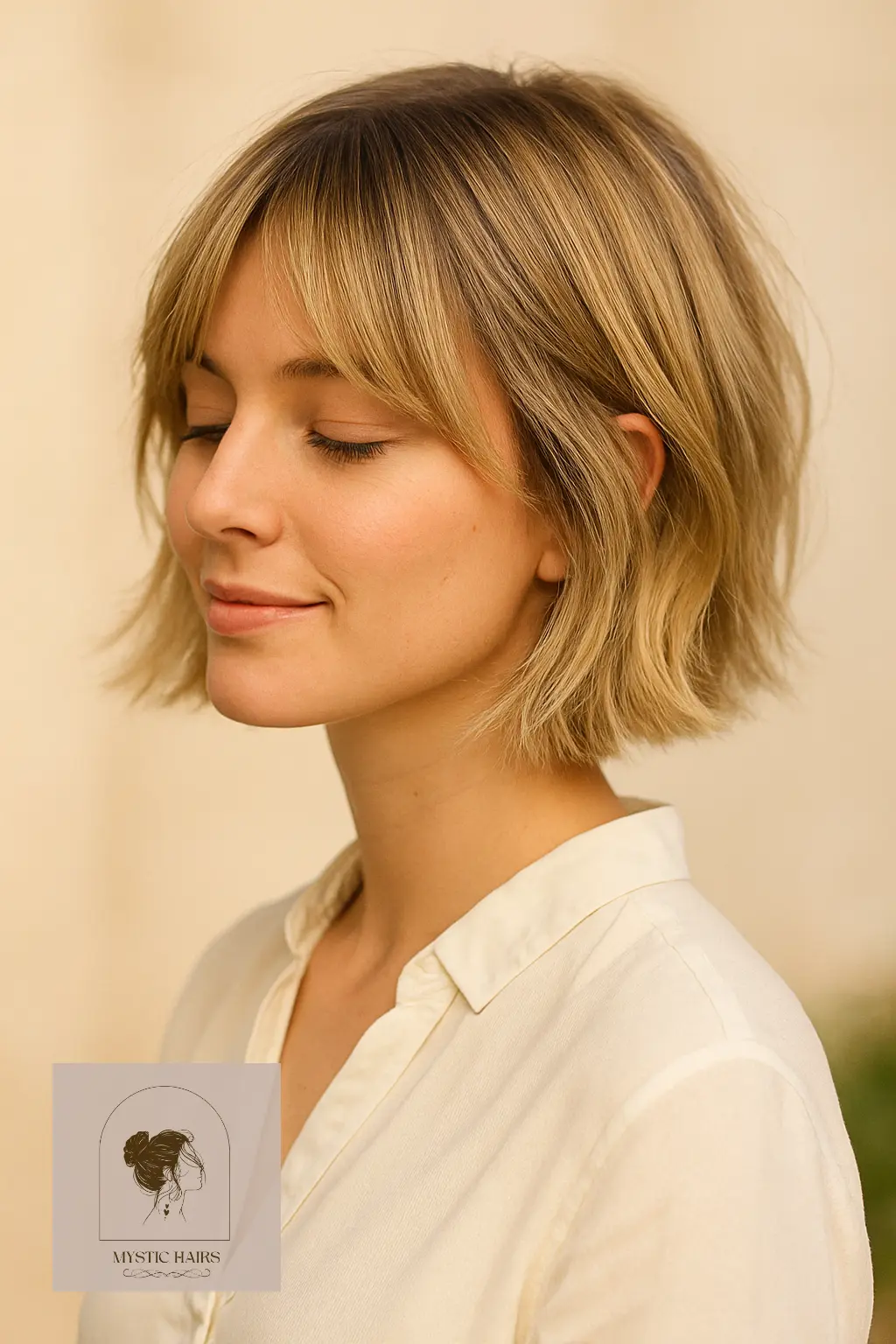Choppy Bob with Curtain Bangs