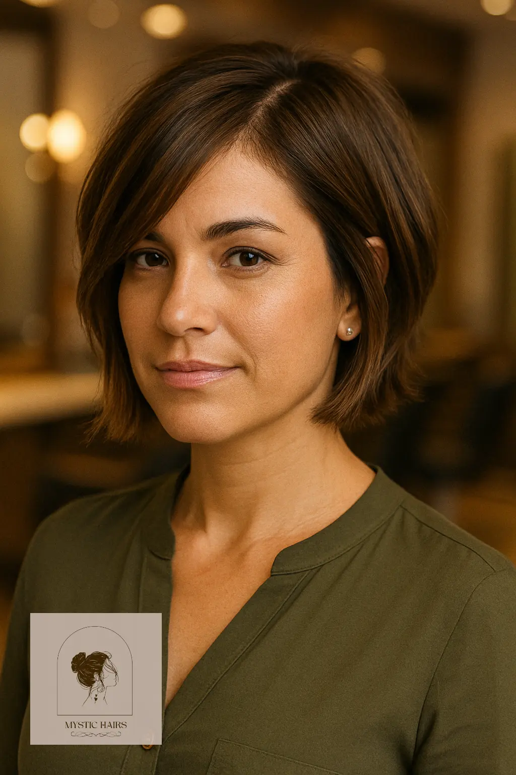 Choppy Layered Bob with Deep Side Part