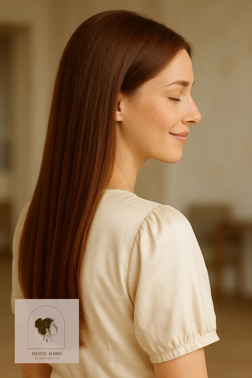 Long Straight Hair with Feathered Ends