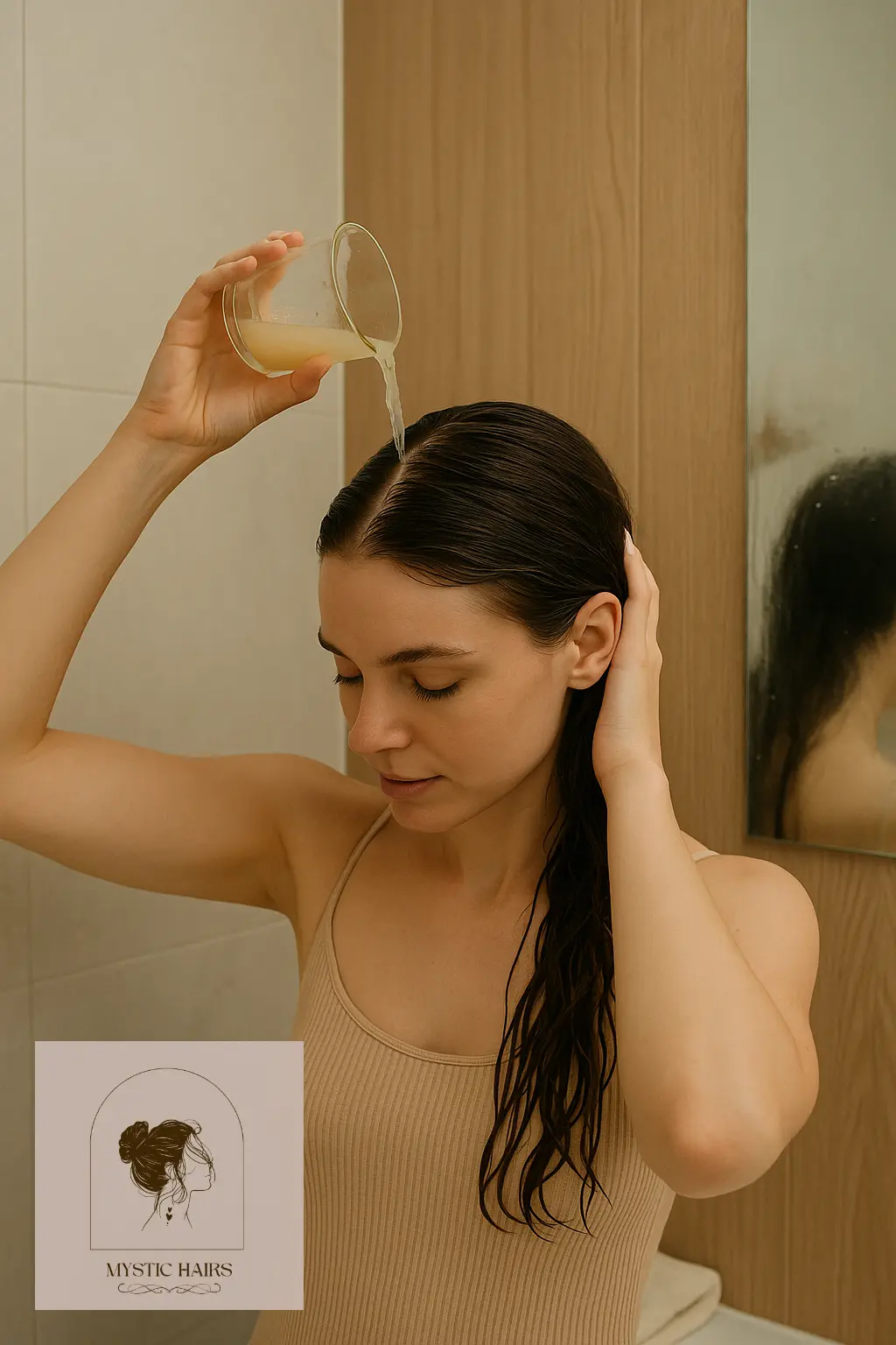 Rinse Your Scalp with Apple Cider Vinegar