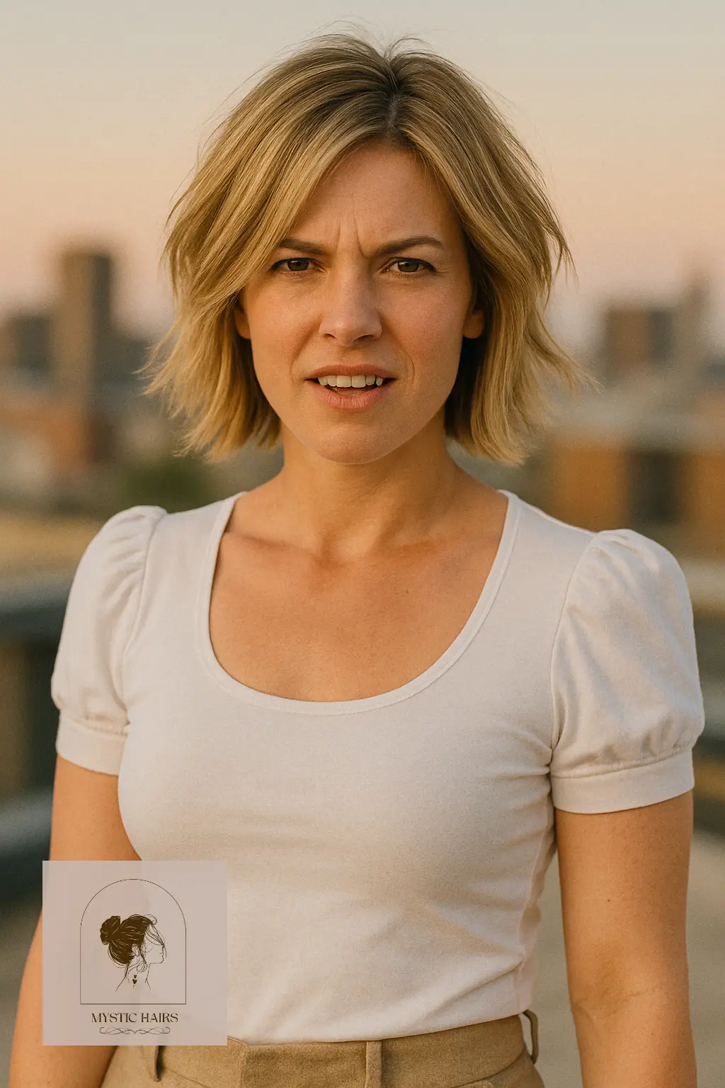 Shattered Choppy Bob with Volume Crown