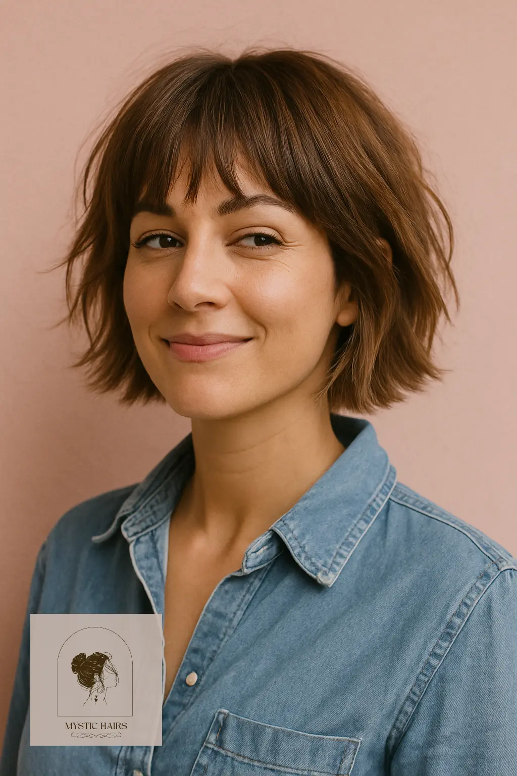 Short Shaggy Bob with Wispy Bangs