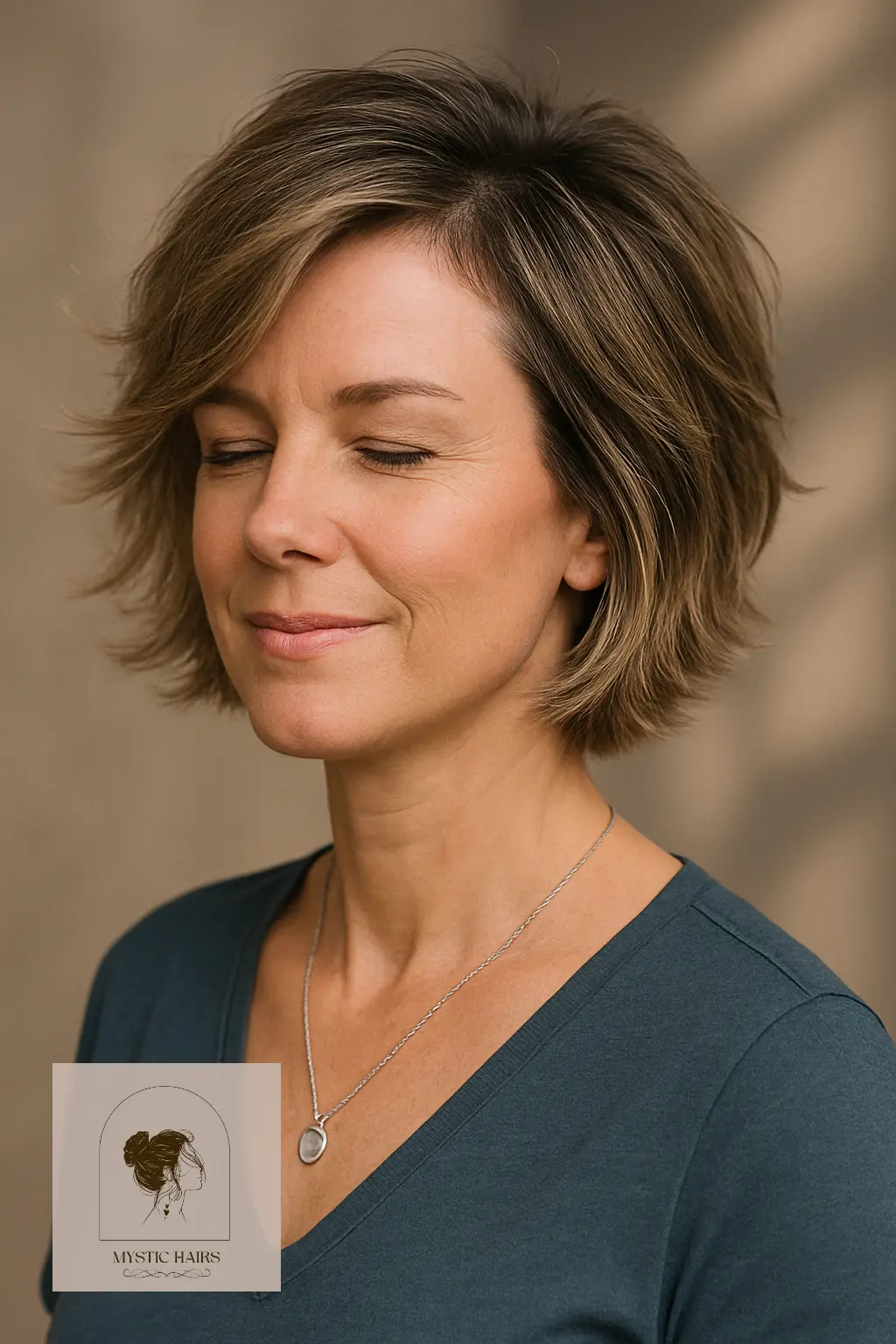 Side-Swept Choppy Bob with Volume