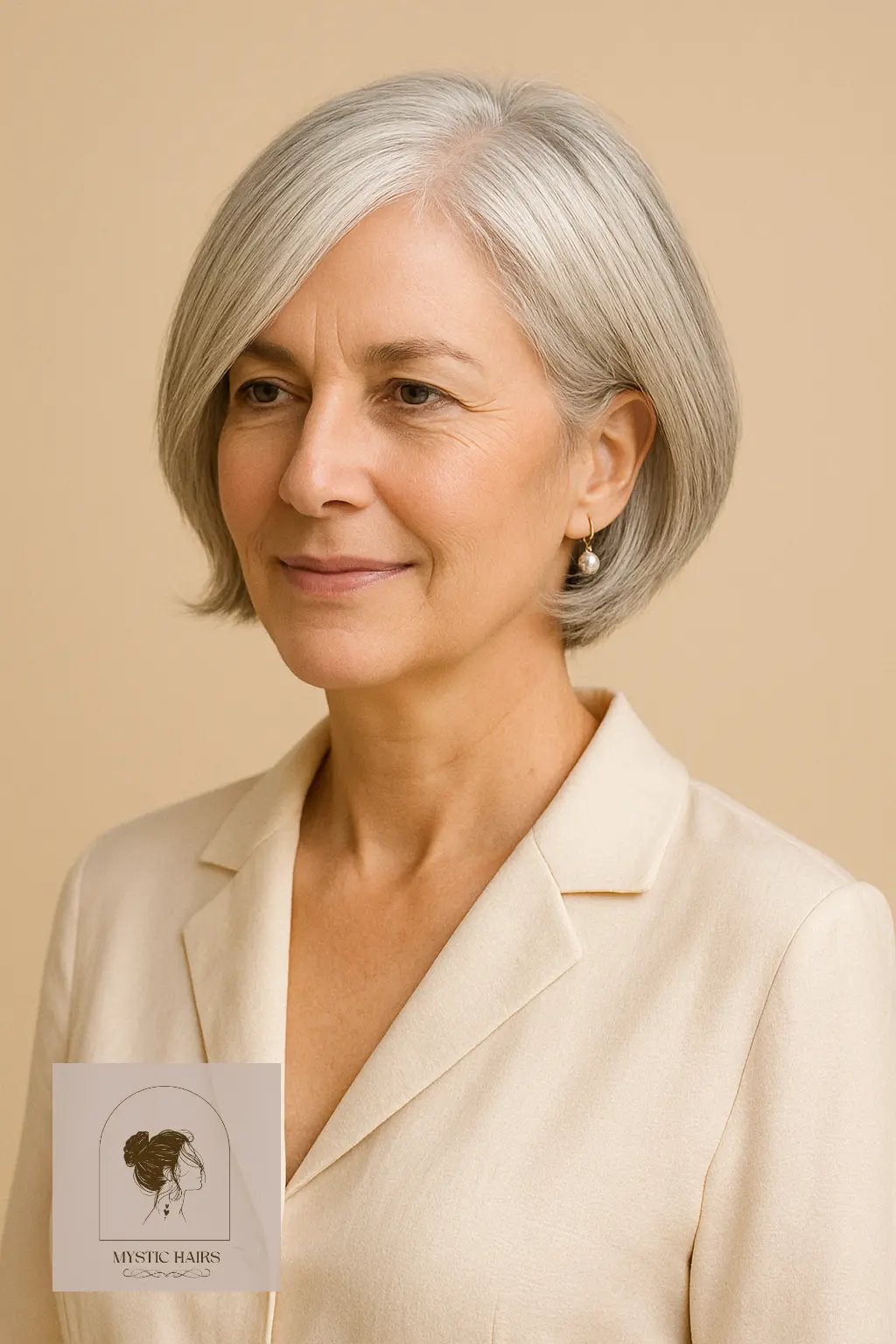 Side-Swept Silver Bob