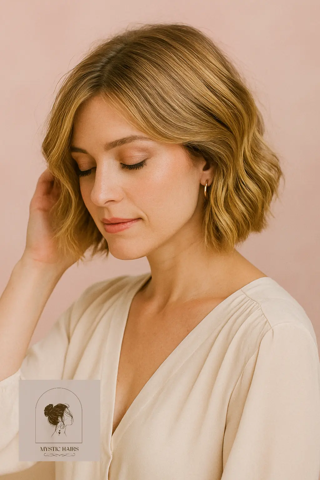 Soft Wavy Bob with Choppy Ends
