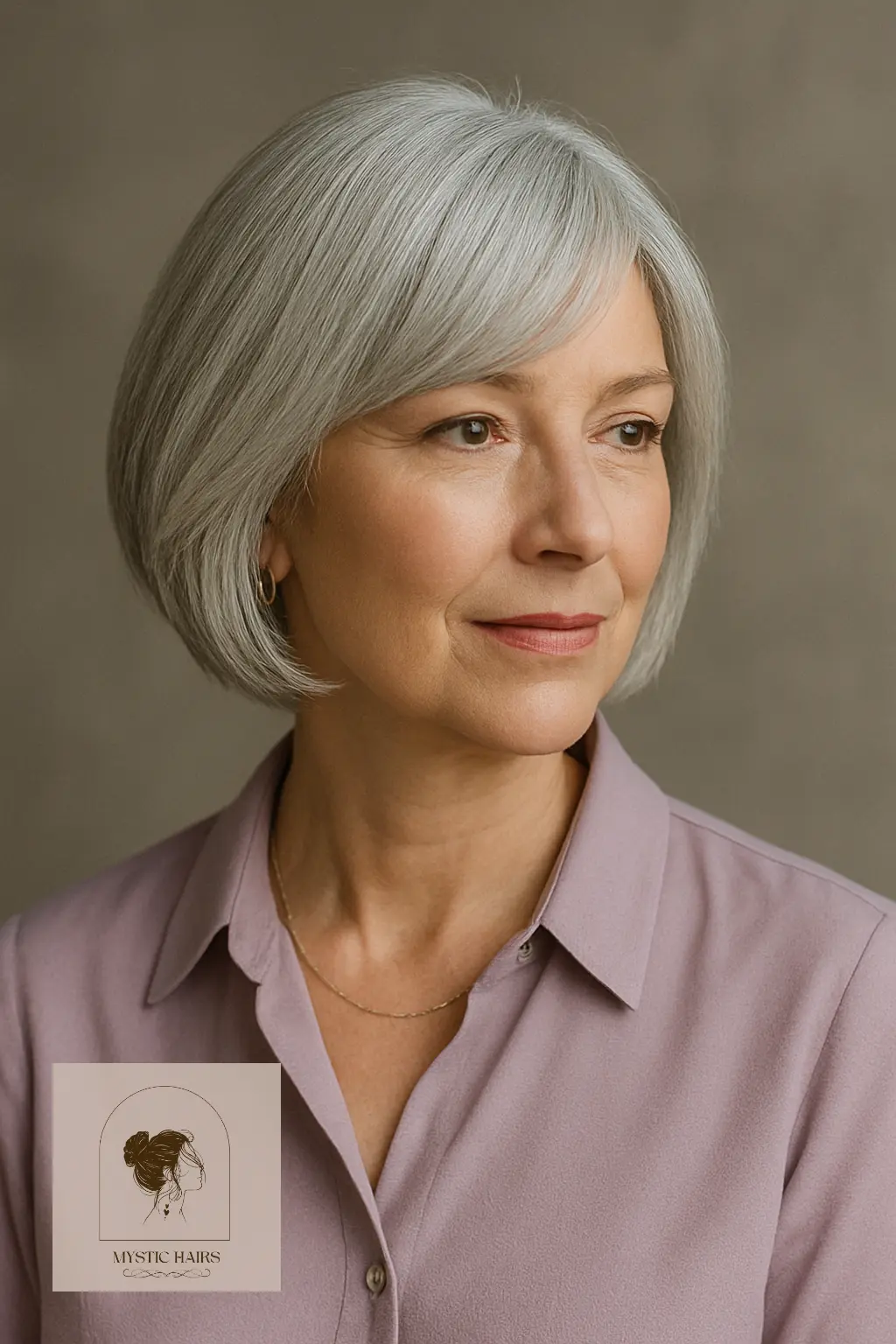 Softly Angled Bob with Side Bangs
