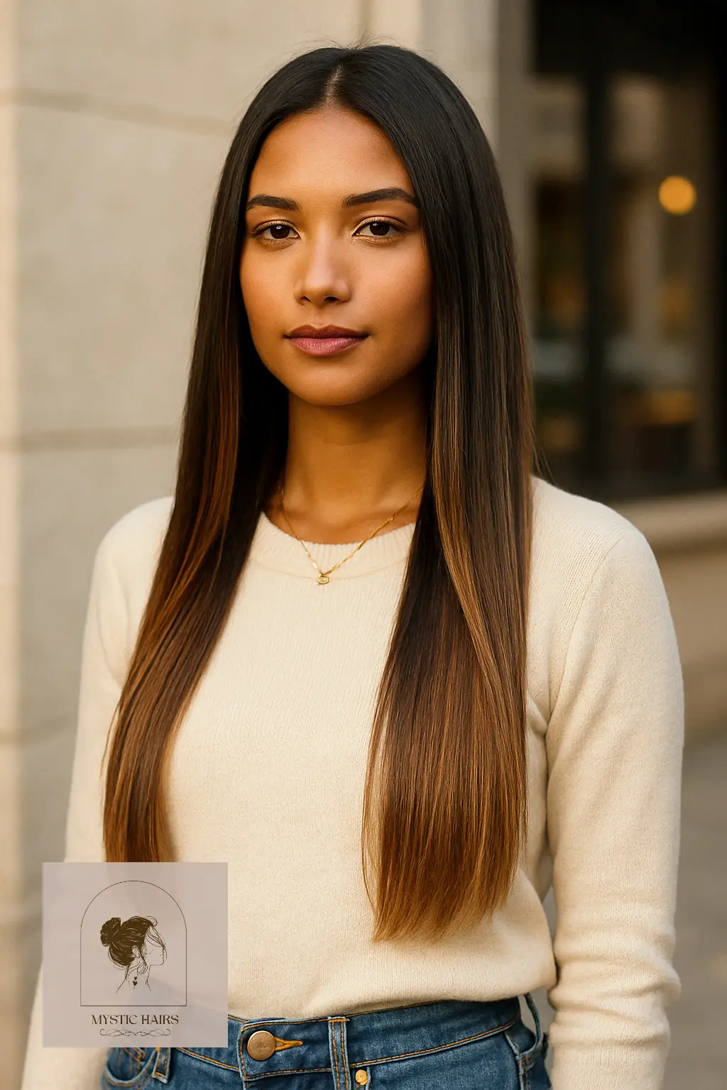 Straight Hair with Subtle Ombre
