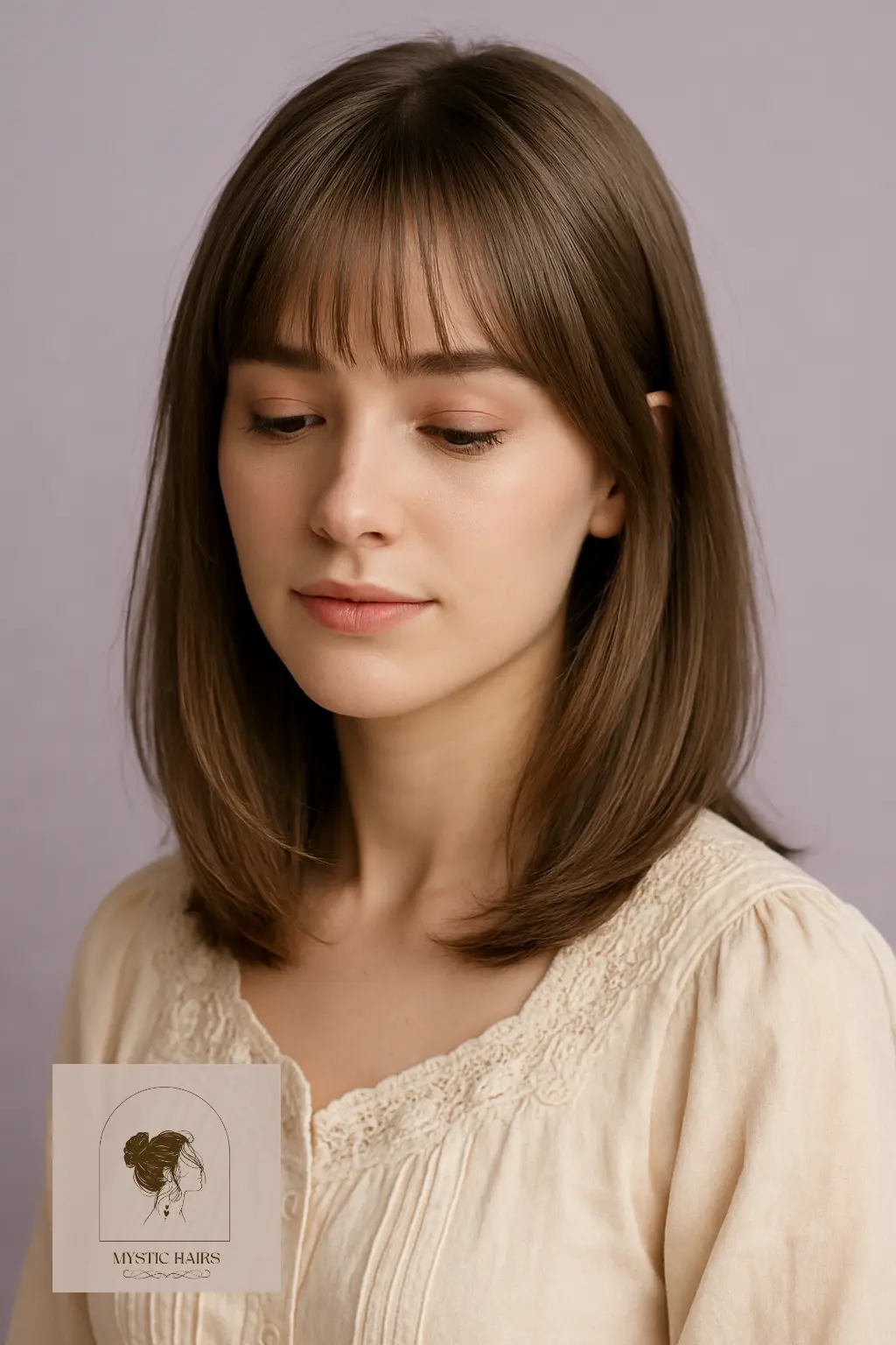 Straight Hair with Wispy Bangs
