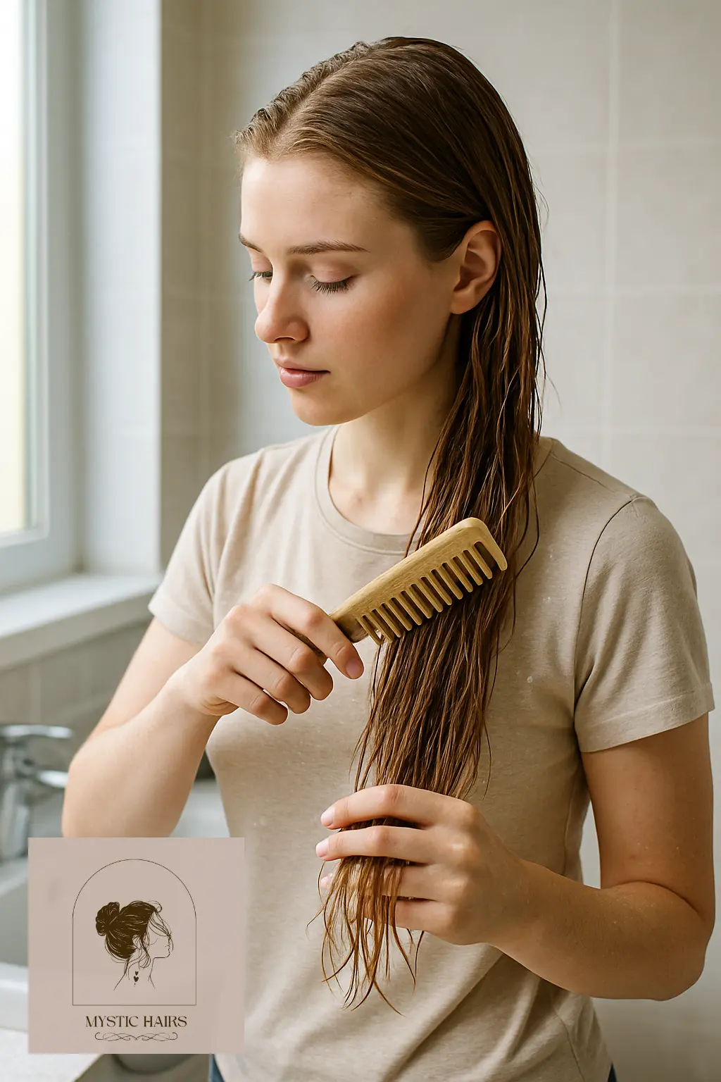  Try a Wide-Tooth Comb for Wet Hair
