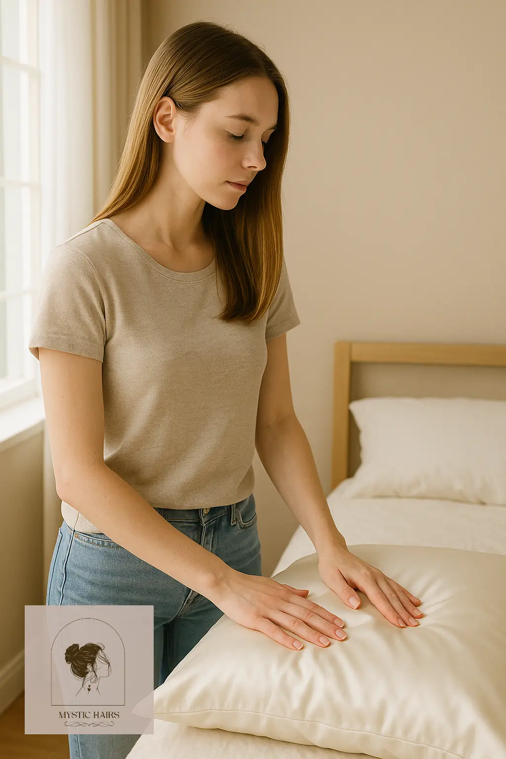 Use a Silk or Satin Pillowcase