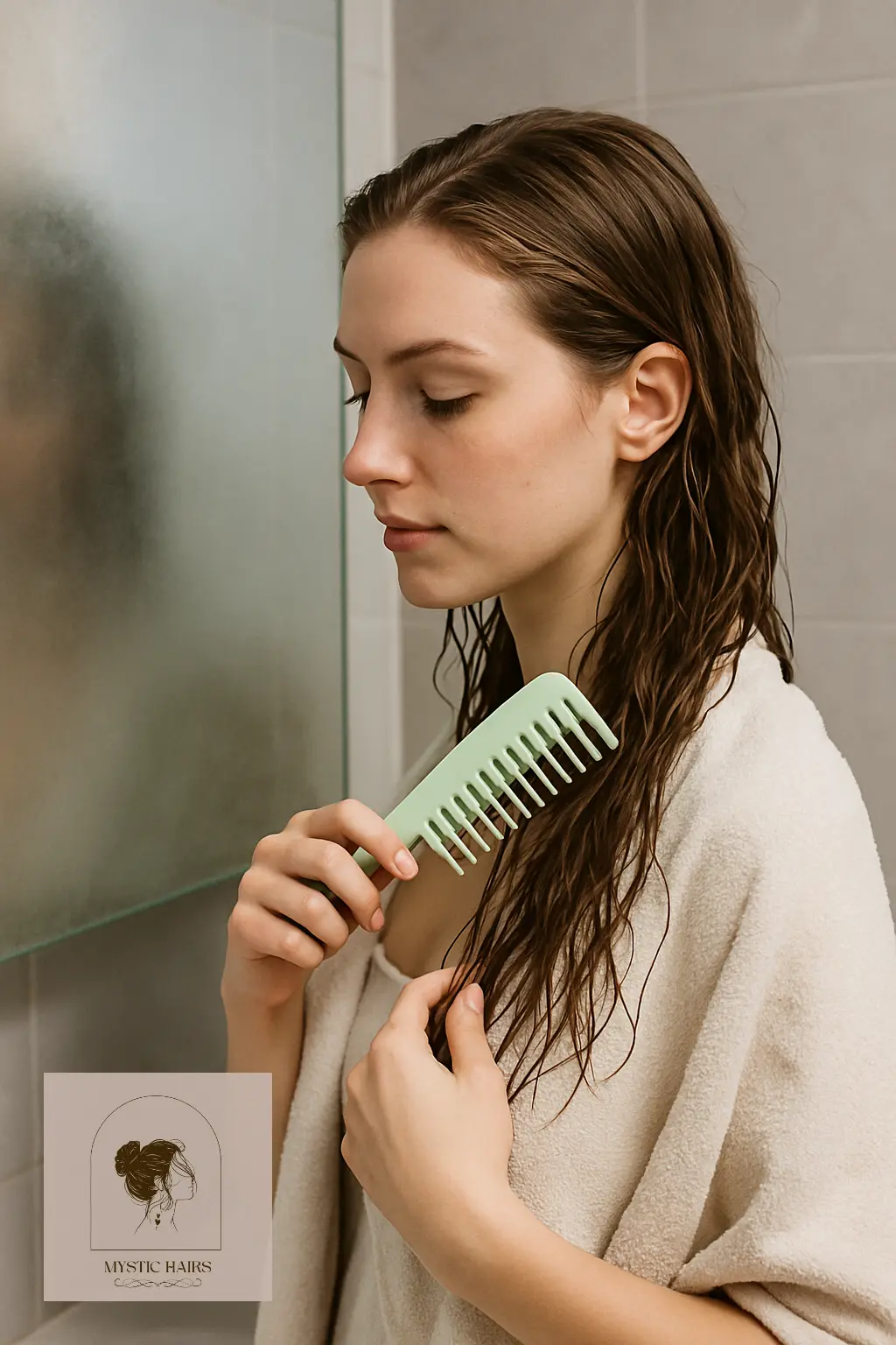 Use a Wide-Tooth Comb Instead of a Brush on Wet Hair