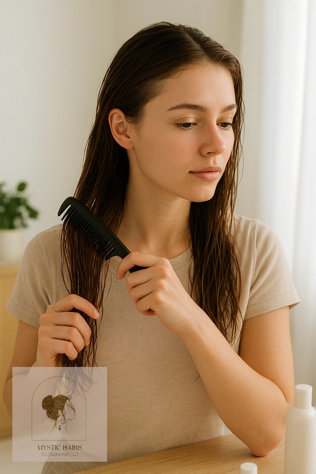 Use a Wide-Tooth Comb to Detangle Gently