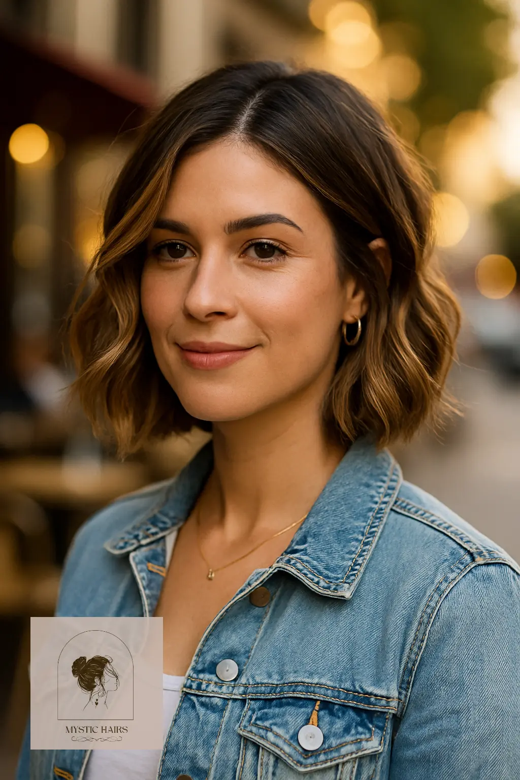 Wavy Bob with Balayage Highlights