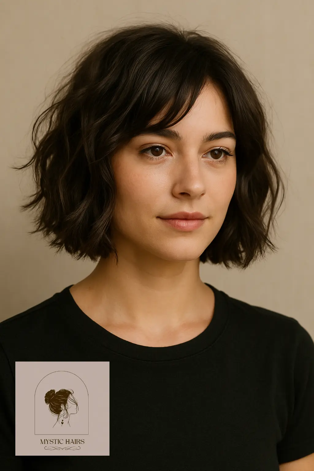 Wavy Choppy Bob with Sliced Ends