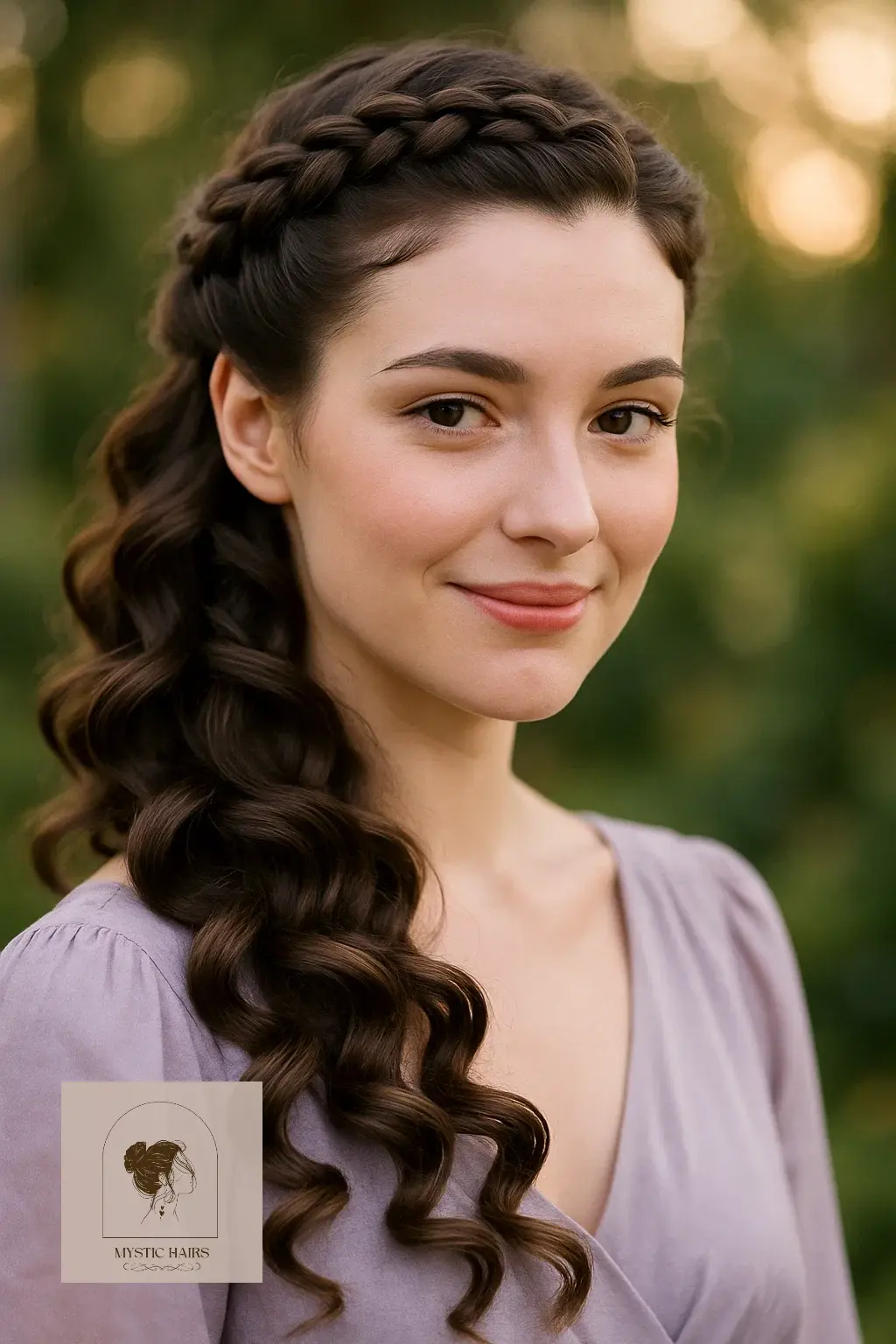 Braided Crown with Curls