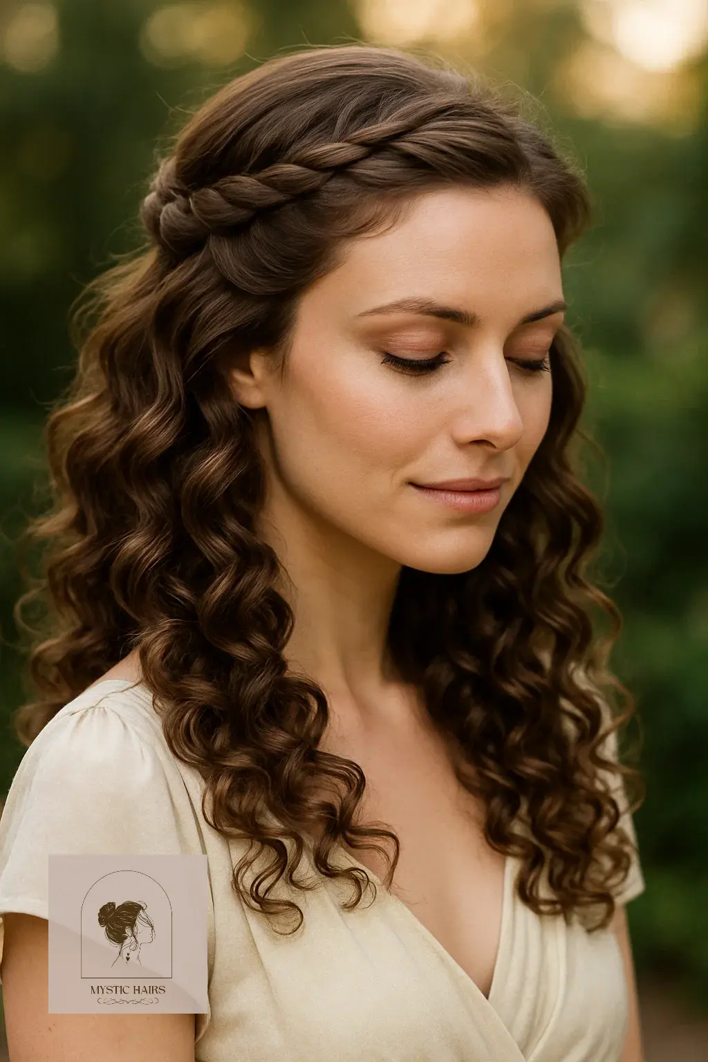 Crown Twist with Loose Curls