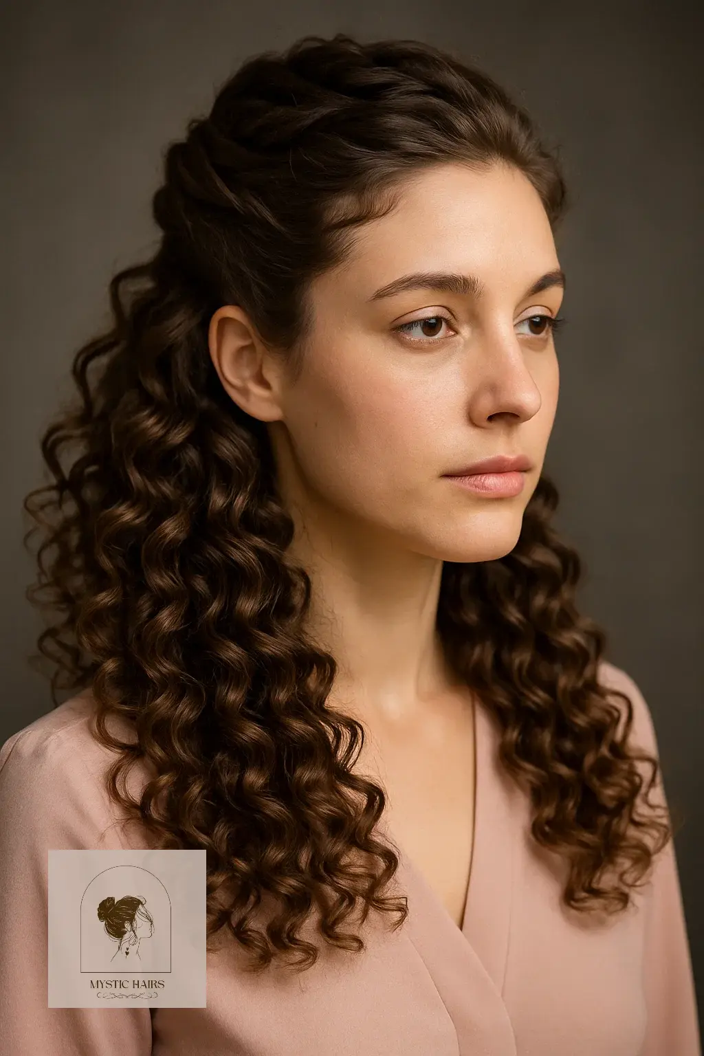 Curly Half-Up Twist