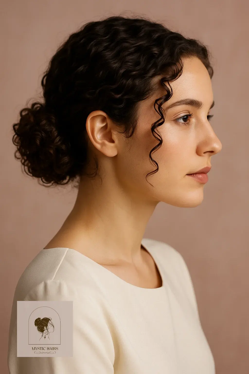 Curly Low Bun