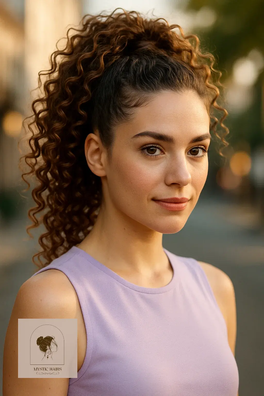 High Curly Ponytail