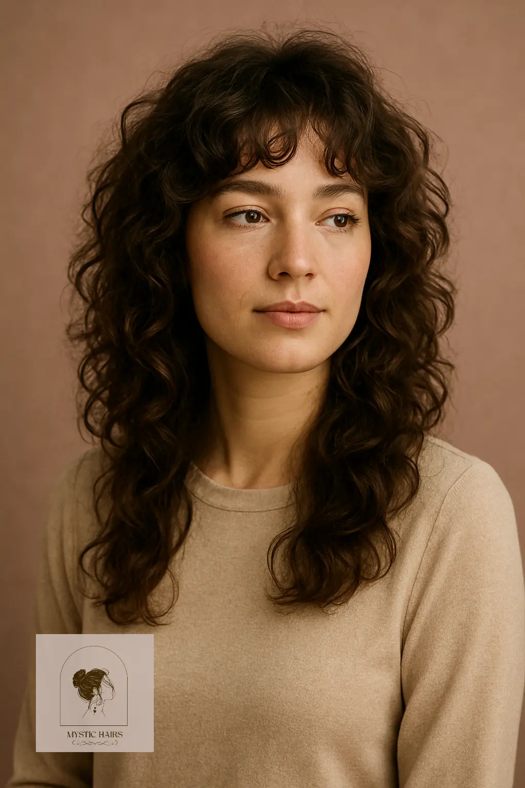 Long Curly Shag with Cascading Layers