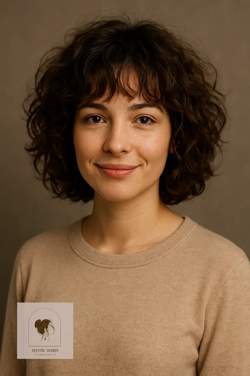 Messy Curly Shag with Fringe