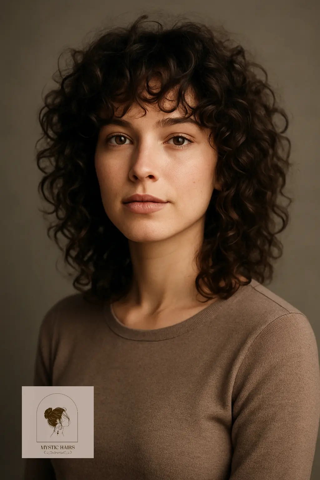 Modern Shag with Curly Bangs
