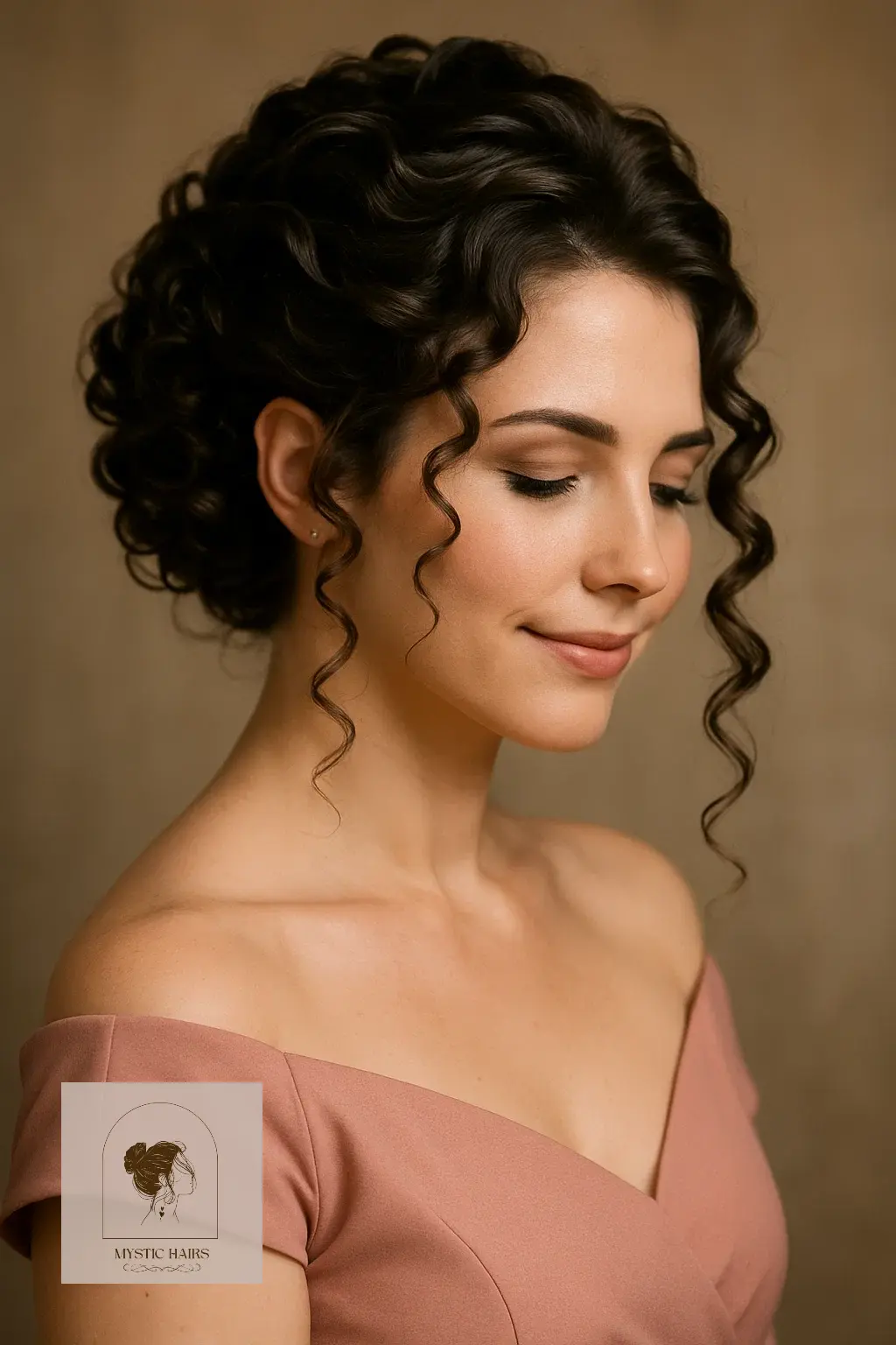 Side Curly Updo