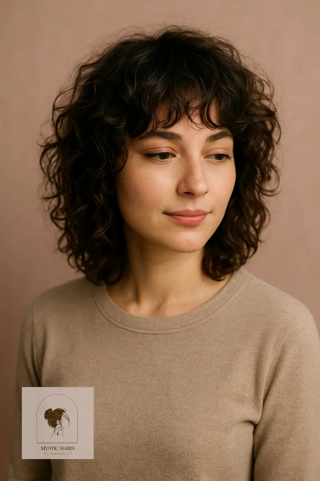 Tousled Curly Shag with Layered Ends