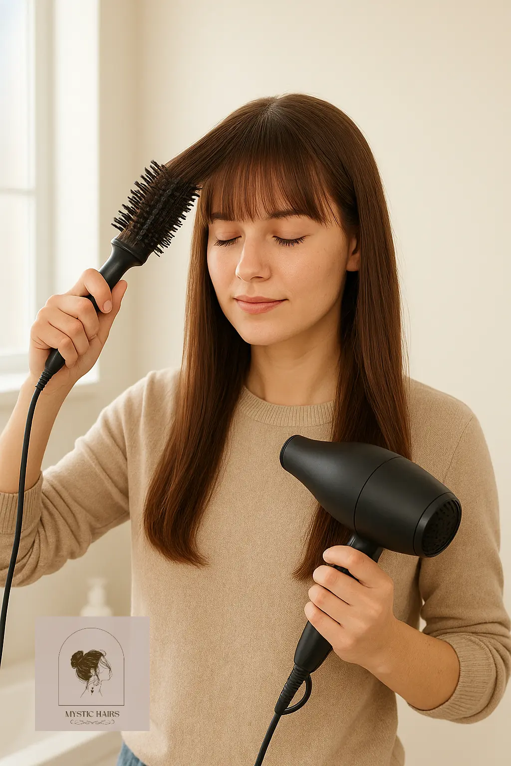 Train Your Bangs with Proper Blow-Drying
