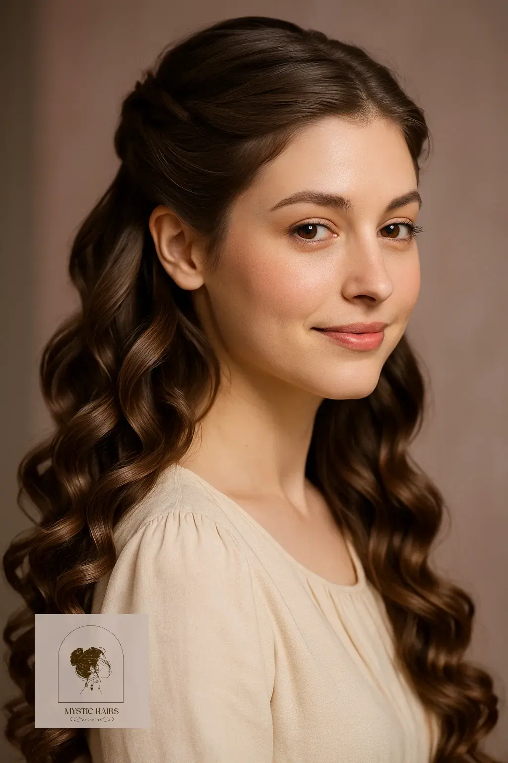 Twisted Half-Up Curls