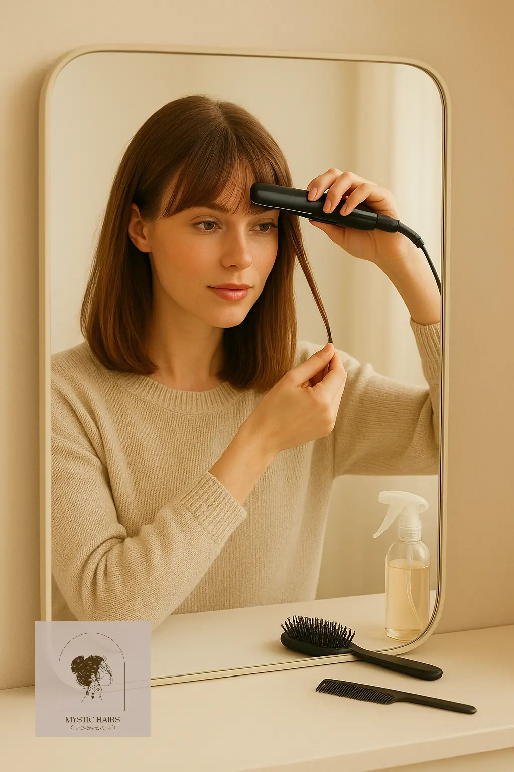 Use a Small Flat Iron for Quick Touch-Ups
